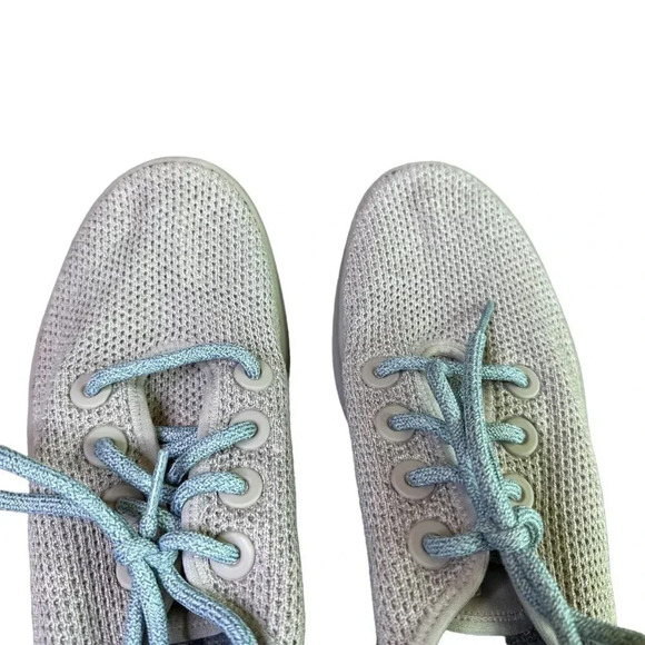 Allbirds Tree Runners Light Grey Blue Laces Sneakers Tennis Shoes Size 9 Women's - Picture 7 of 10